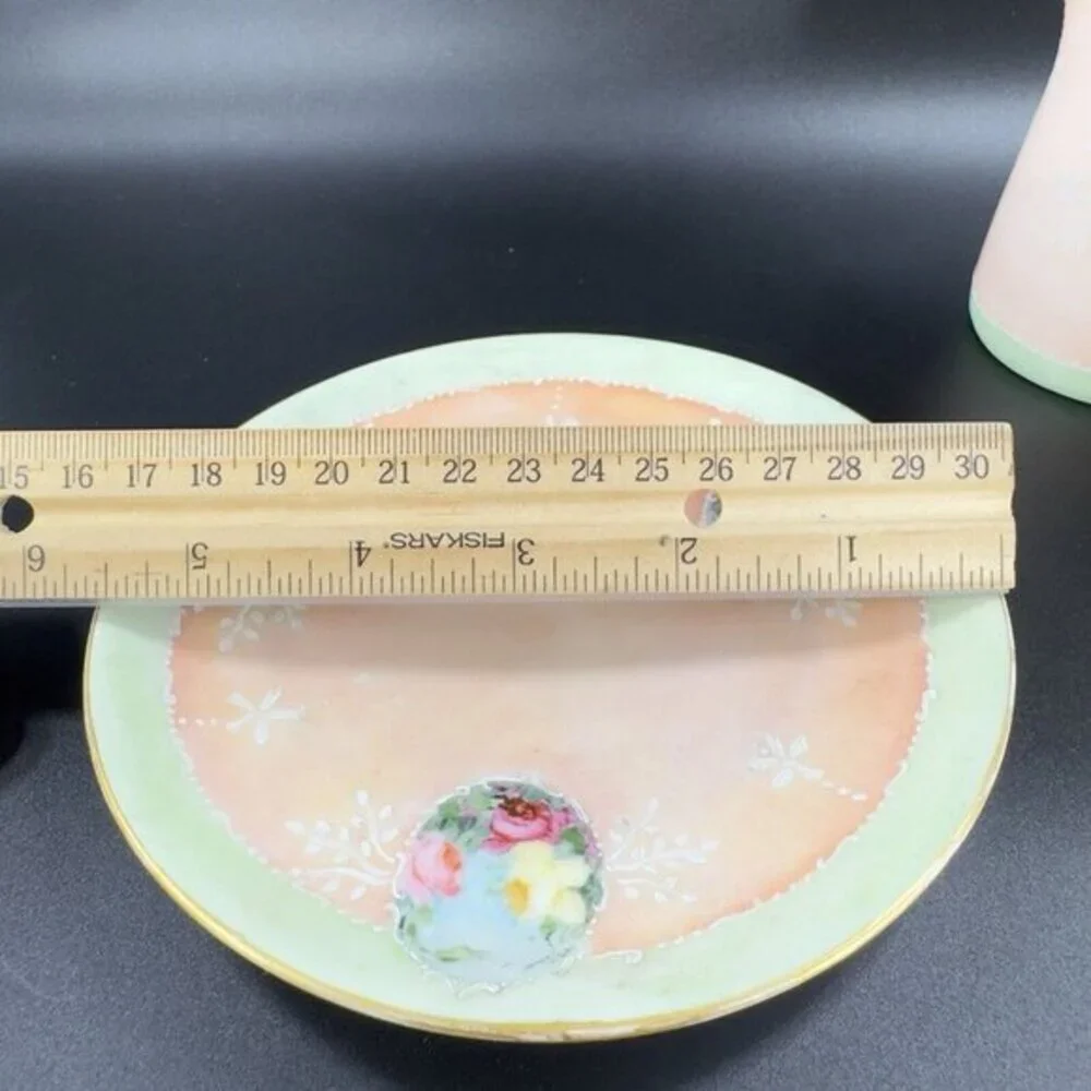 Antique CT Altwasser Silesia Hand Painted Porcelain Sugar Creamer Plate‎ Set 3